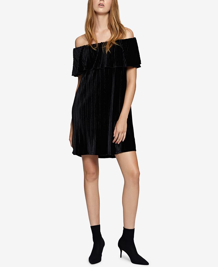 Macy's black velvet dress shop