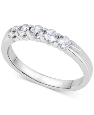 image of Diamond Five-Stone Ring (1/2 ct. t.w.) in 14k White or Yellow Gold