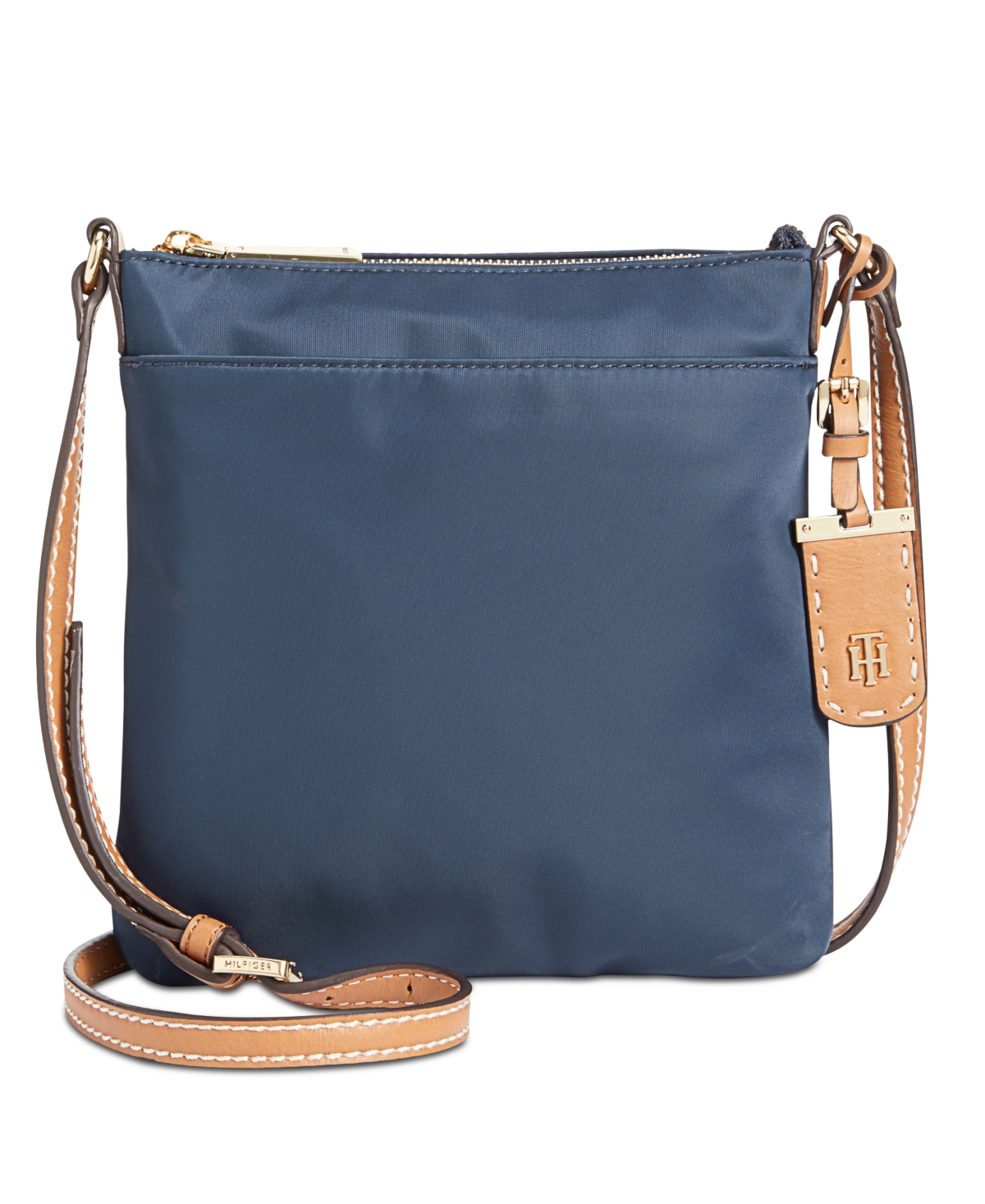 Tommy Hilfiger Julia North South Crossbody In Tommy Navy,gold
