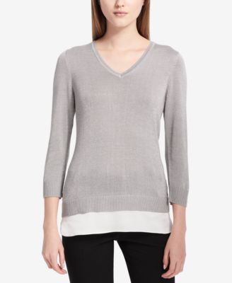 calvin klein layered sweater