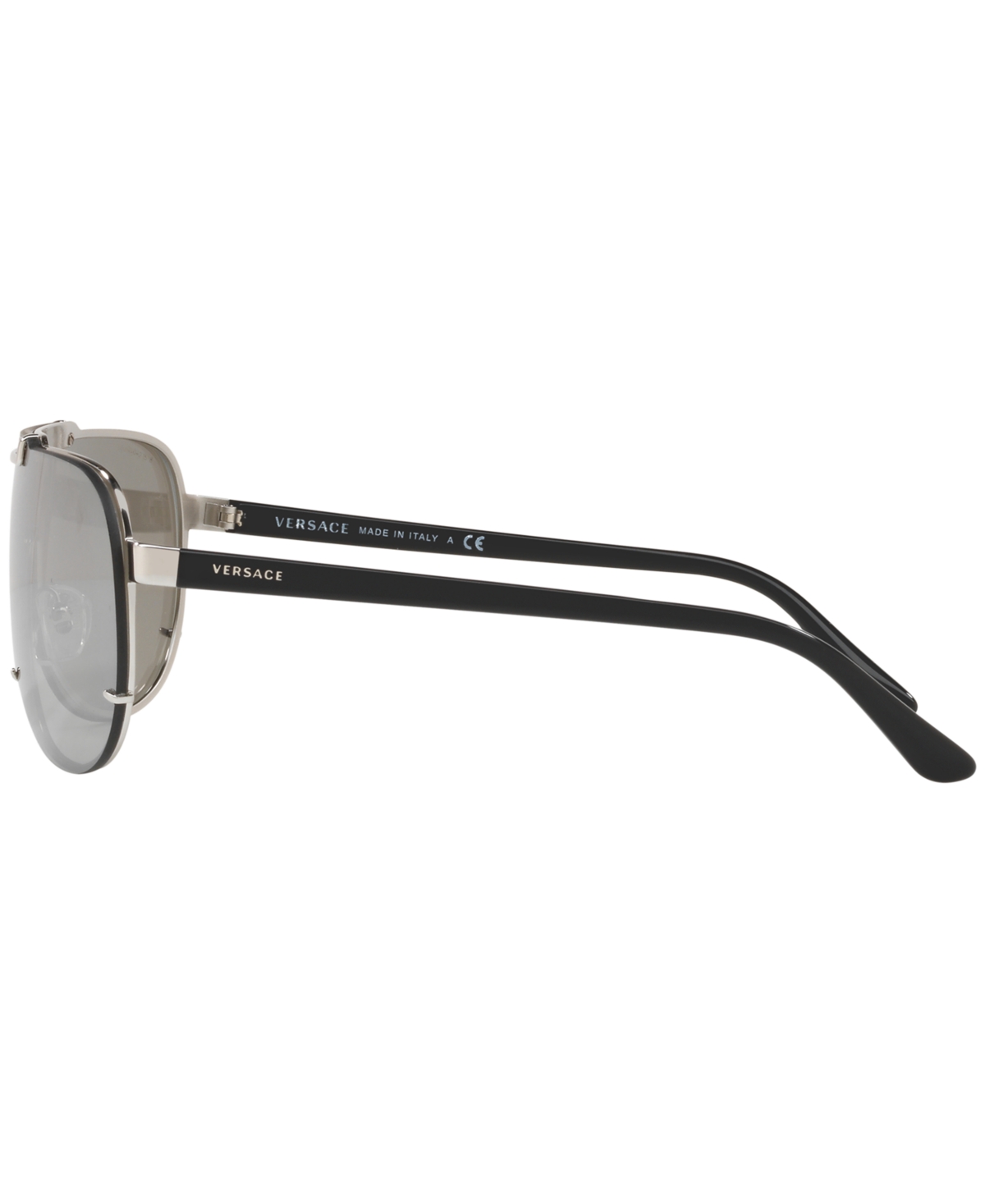 Versace Mirrored Cornici Sunglasses In Silver,grey Silver Mirror