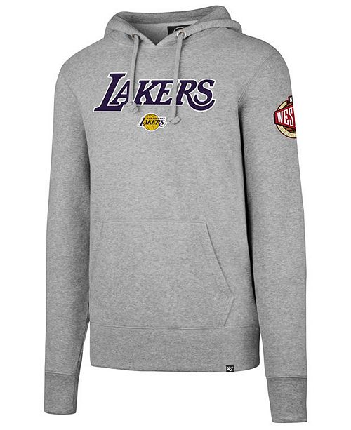 47 Brand Men S Los Angeles Lakers Double Double Pullover Hoodie Reviews Sports Fan Shop By Lids Men Macy S