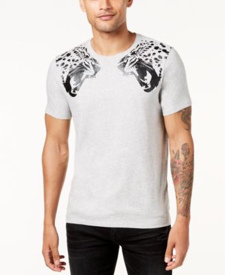 GUESS - Men's Leopard Metallic-Print T-Shirt