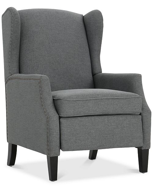 Noble House Sherell Wingback Recliner, Quick Ship & Reviews Furniture Macy's