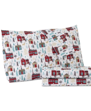 Micro Flannel Printed California King 4-pc Sheet Set