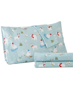 Micro Flannel Printed Queen 4-pc Sheet Set