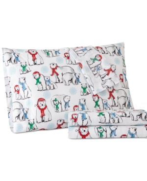 Micro Flannel Printed Queen 4-pc Sheet Set