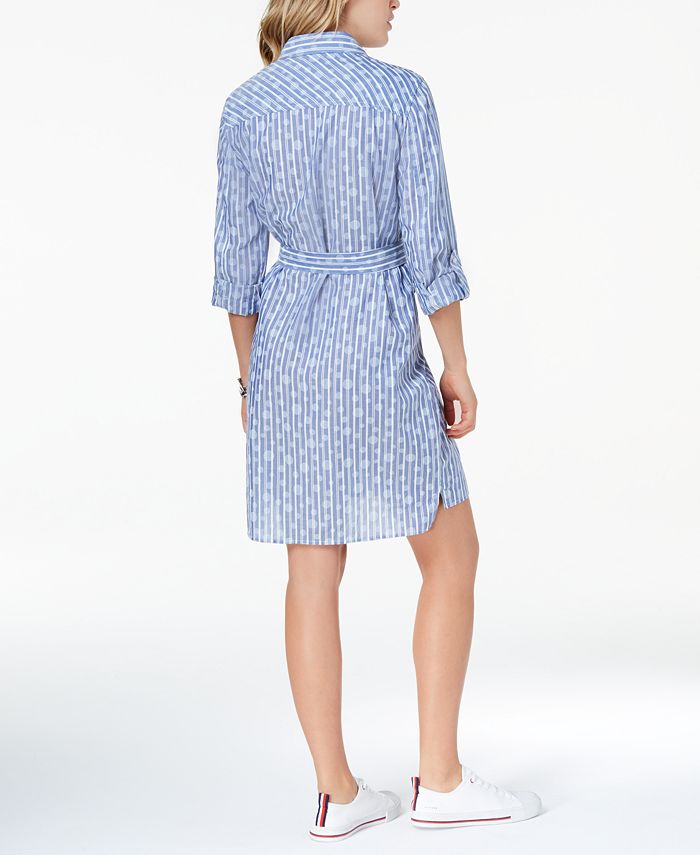 Tommy Hilfiger Cotton Printed Shirtdress, Created for Macy's - Macy's