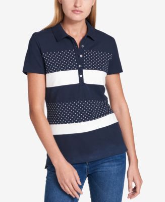 Tommy Hilfiger Colorblocked Polo Top, Created for Macy's - Macy's