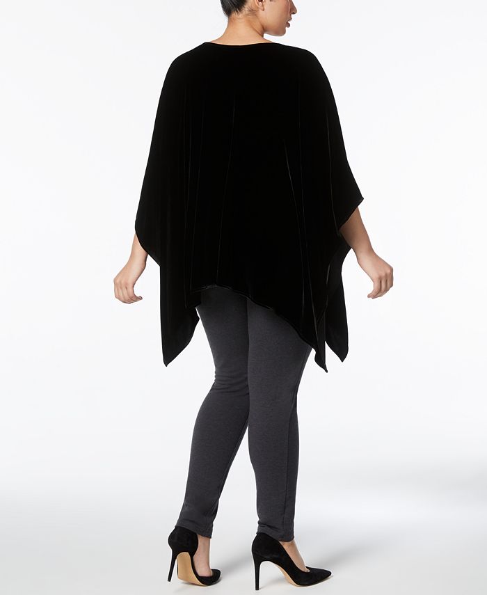 Plus size black best sale poncho sweater