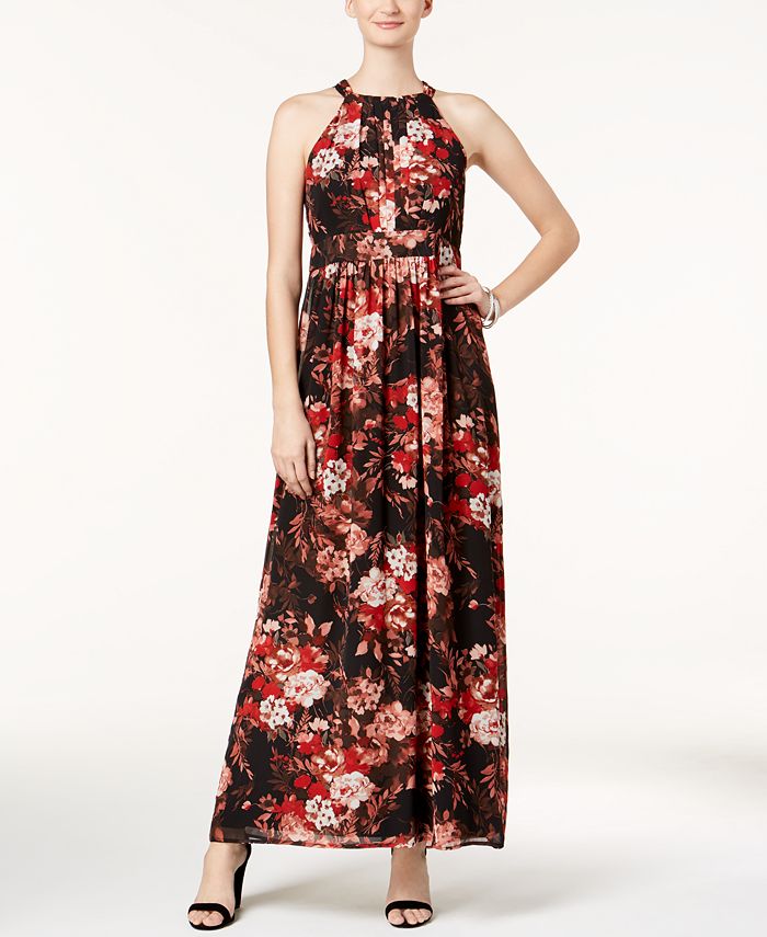 Nine West Floral-Print Maxi Dress - Macy's