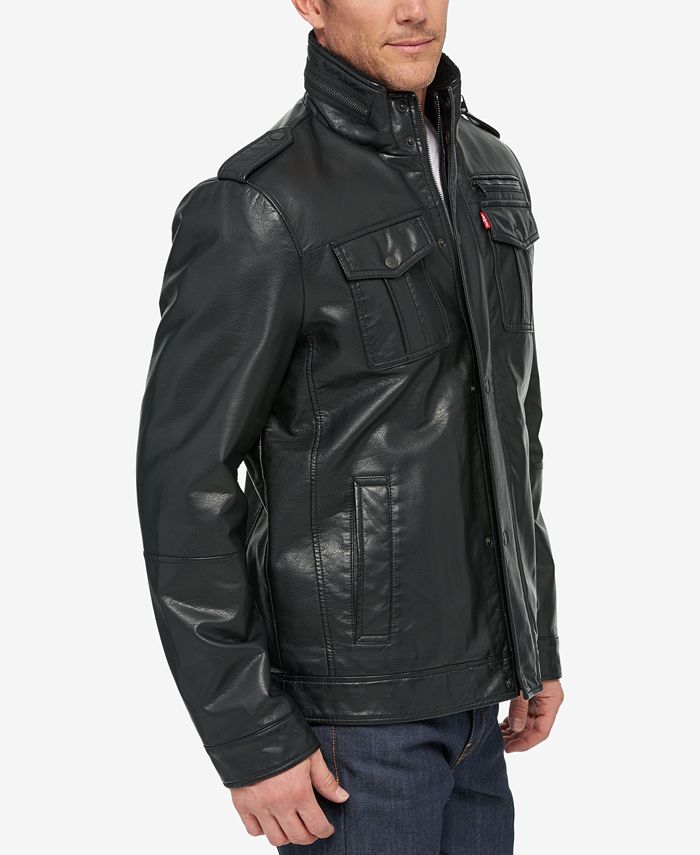 Levi's Men's Vintage Sherpa-Lined Faux-Leather Jacket - Macy's