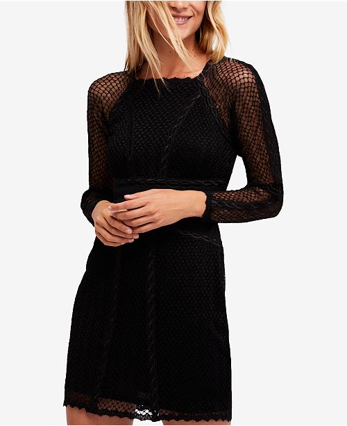 Free People Mixed Mesh Illusion Bodycon Dress Reviews Dresses