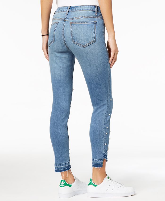 Earl Jeans Embellished Asymmetrical Cuff Jeans Macys 