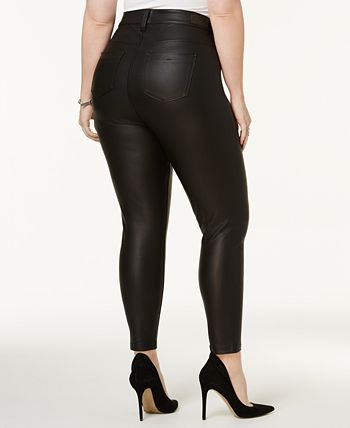 Celebrity pink faux leather pants sale