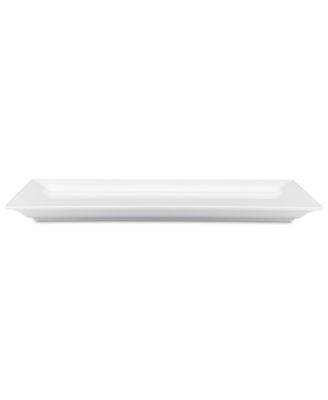 Diamond White Melamine 14" x 7" Small Rectangle Platter