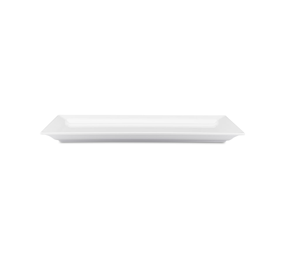 Q Squared Diamond White Melamine Small Rectangle Platter