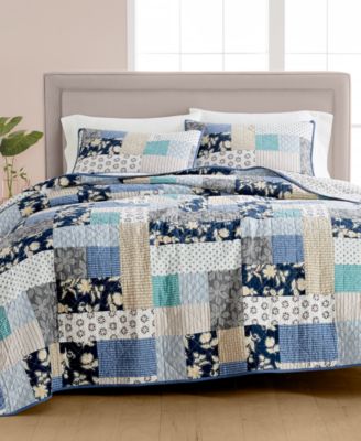 Martha Stewart Collection - Contrast Patchwork 100% Cotton Full/Queen Quilt