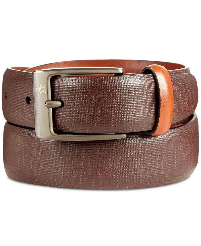 Original Penguin Men s Sun Tanned Leather Belt Macy s