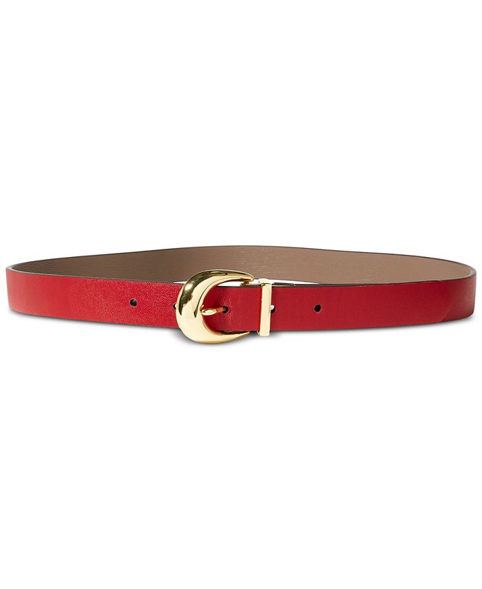 Lauren Ralph Lauren Stingray-Embossed Leather Belt - Macy's