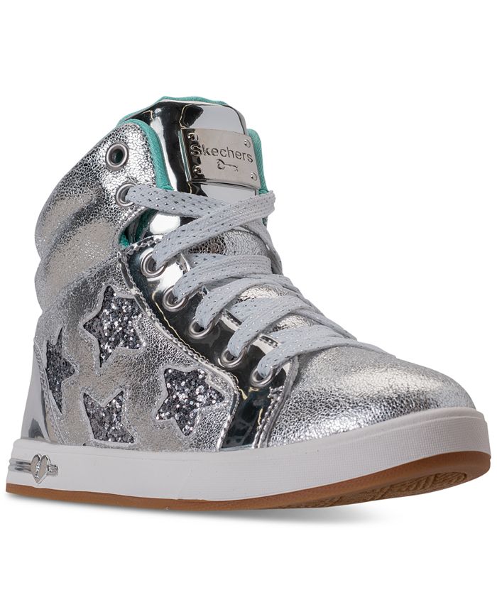 Skechers Little Girls' Shoutouts - Starry Shine High Top Casual Sneakers  from Finish Line - Macy's