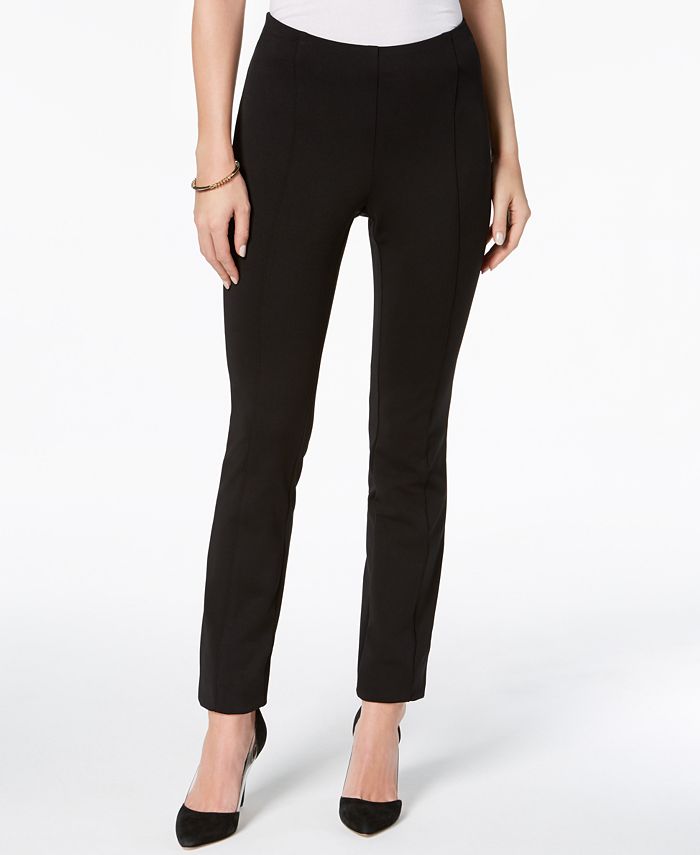 NY Collection Petite Seamed Pull-On Leggings - Macy's