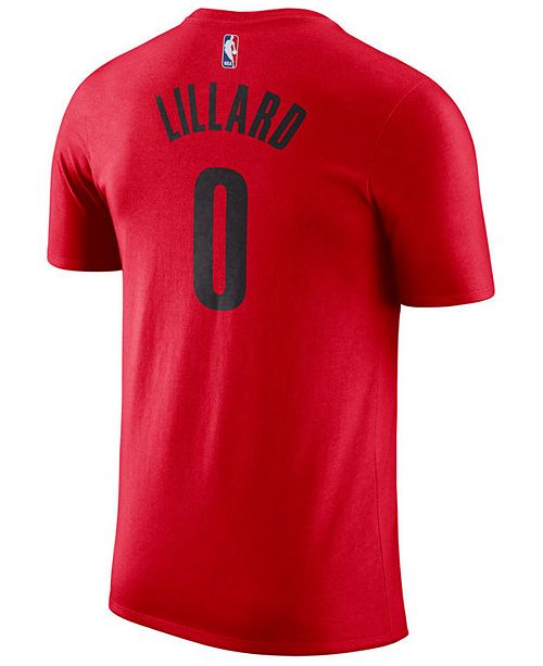 Nike Men's Damian Lillard Portland Trail Blazers Name & Number Player T ...