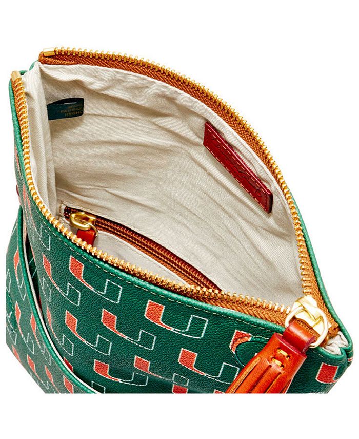 Dooney & Bourke Miami Hurricanes Foldover Crossbody Purse Macy's