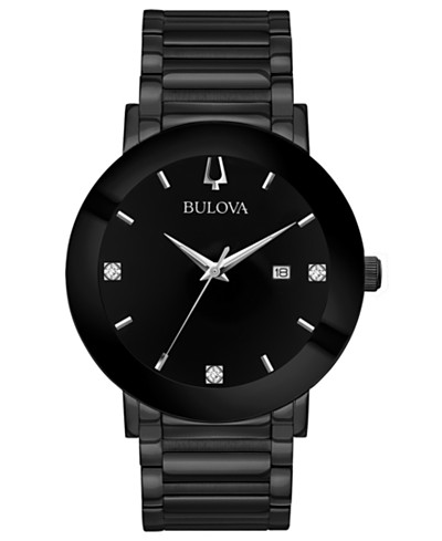 Bulova Futuro Men's Diamond Black Dial Modern Watch