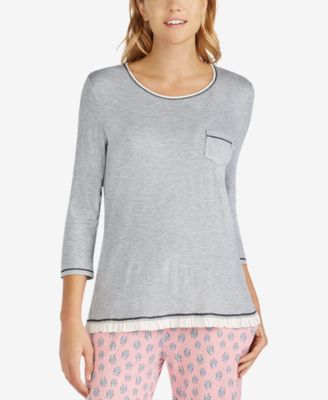 Layla - Ruffled-Hem Pajama Top