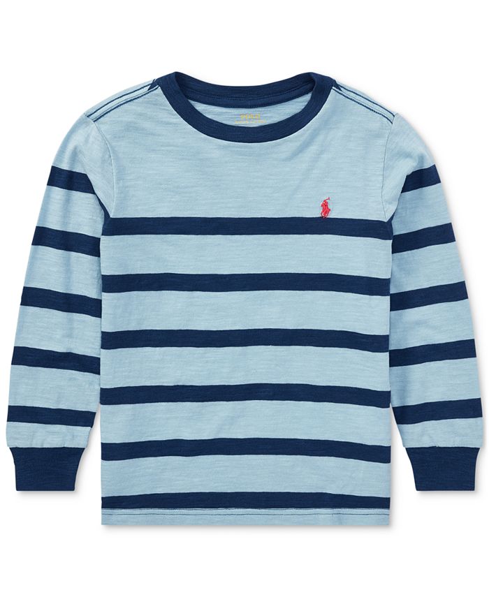 Polo Ralph Lauren Ralph Lauren Striped Cotton Long-Sleeve T-Shirt, Toddler  Boys & Reviews - Shirts & Tops - Kids - Macy's