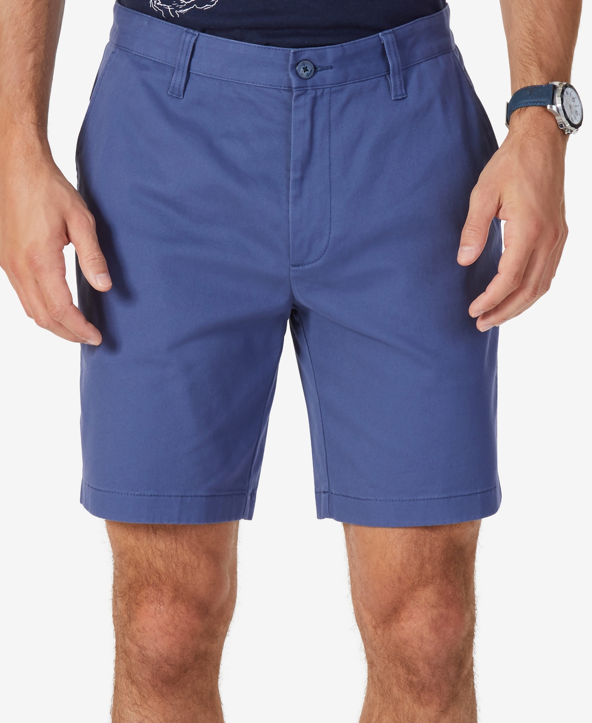 Classic-Fit 8.5" Stretch Chino Flat-Front Deck Short - True Navy
