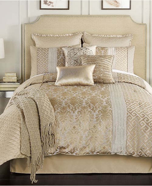 Hallmart Collectibles Alanis 10-Pc. Queen Comforter Set & Reviews - Bed in a Bag - Bed & Bath ...