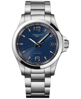 Longines Men's Swiss Conquest VHP Stainless Steel Bracelet Watch 41mm ...