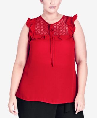 CITY CHIC - Trendy Plus Size Ruffled Top