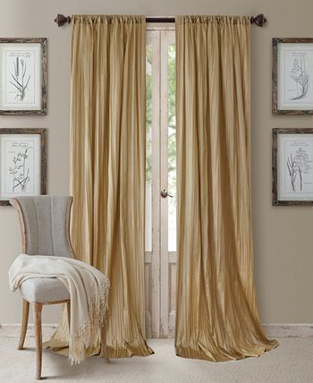 Elrene - Athena Rod Pocket Pair of Curtain Panels with Scarf Valance, Set of 3
