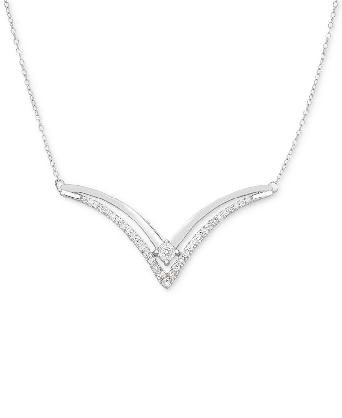 Diamond chevron best sale necklace