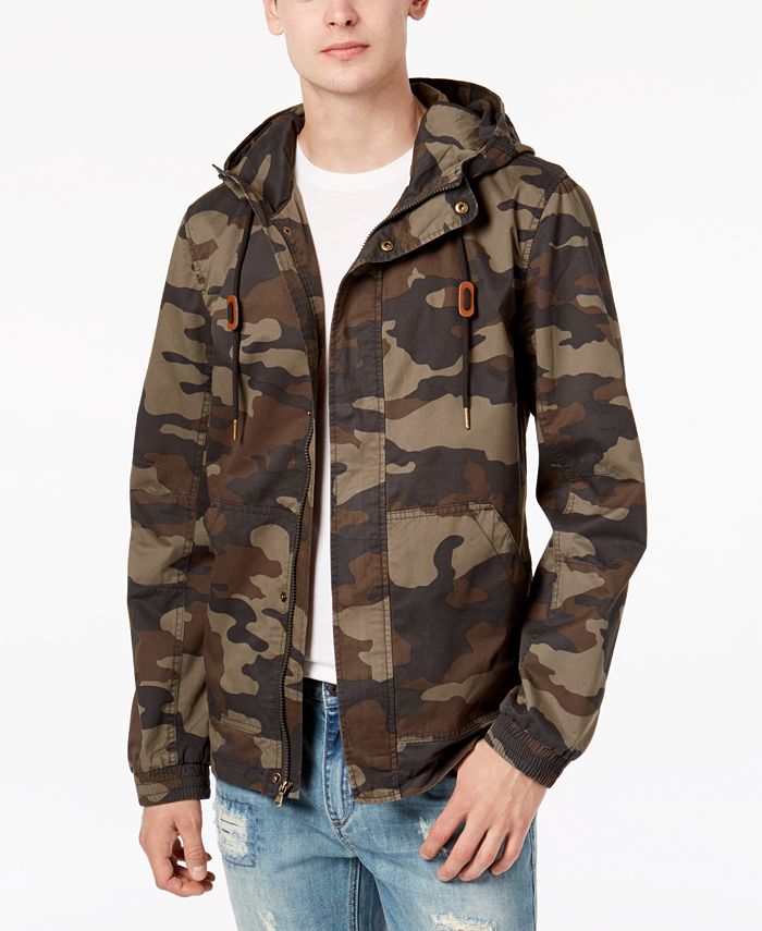 American Rag Men's Hooded Camo Jacket, Created for Macy's Macy's
