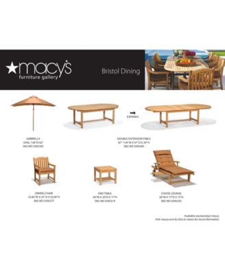 Macy's Bristol Teak Outdoor Dining Collection Created For Macys Created For Macys