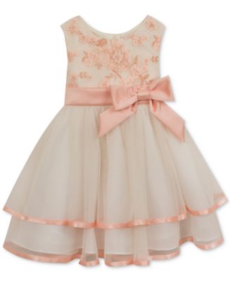 Rare Editions Floral-Bodice Dress, Baby Girls - Macy's