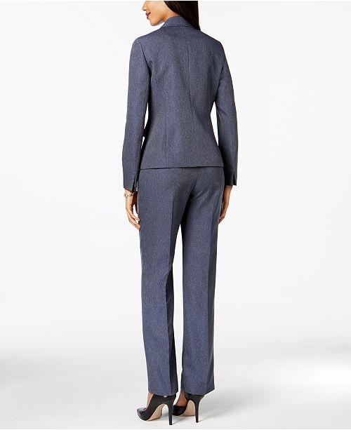 Le Suit Denim Pantsuit - Wear to Work - Women - Macy's