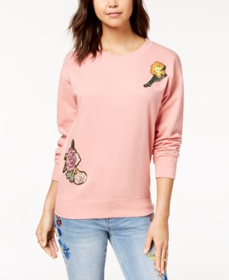Ultra Flirt - Juniors' Sequin Applique Sweatshirt
