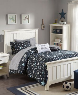 Mi Zone Starry Night 8 Pc. Comforter Sets Bedding In Charcoal