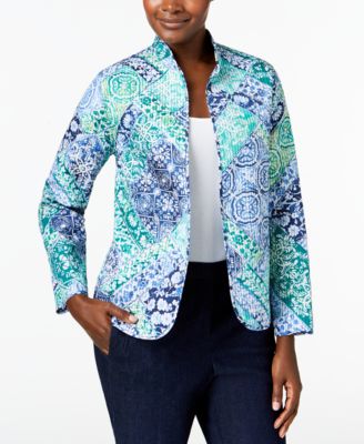 Alfred Dunner - Montego Bay Printed Reversible Quilted Jacket