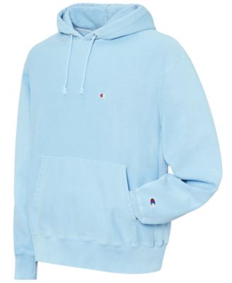 light blue champion reverse weave hoodie