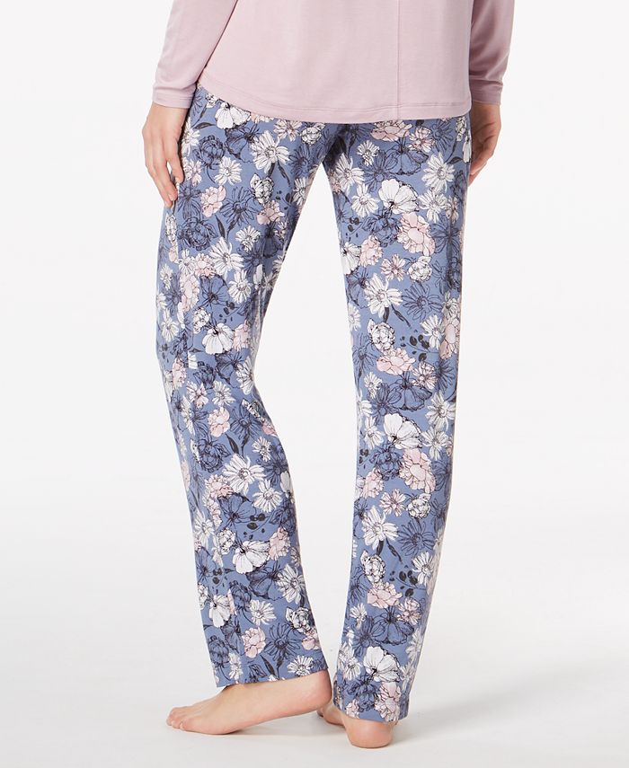 Alfani Knit Floral-Print Pajama Pants, Created for Macy's - Macy's