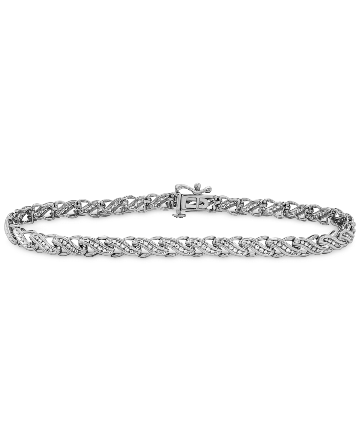 Diamond Swirl Tennis Bracelet (1/2 ct. t.w.) in 10k Gold or- White Gold