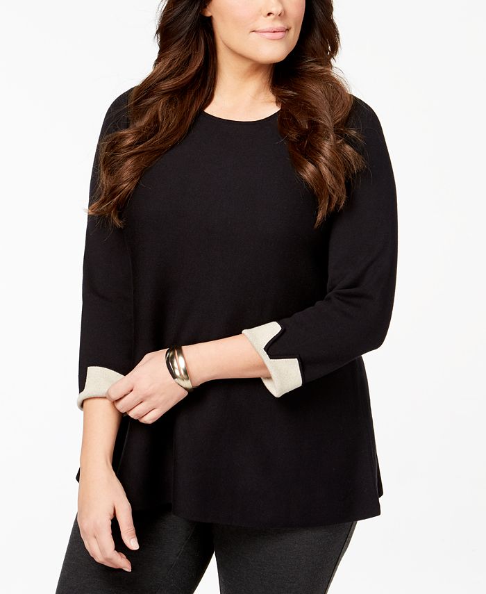 Alfani Plus Size Tunic Sweater, Created for Macy's Macy's