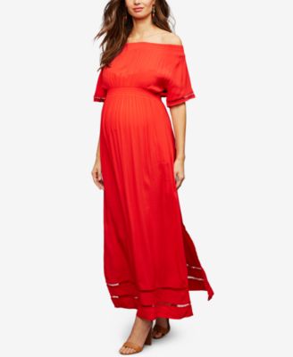 ripe off the shoulder maternity dress Tobie Off Shoulder Knit Dress Mocha