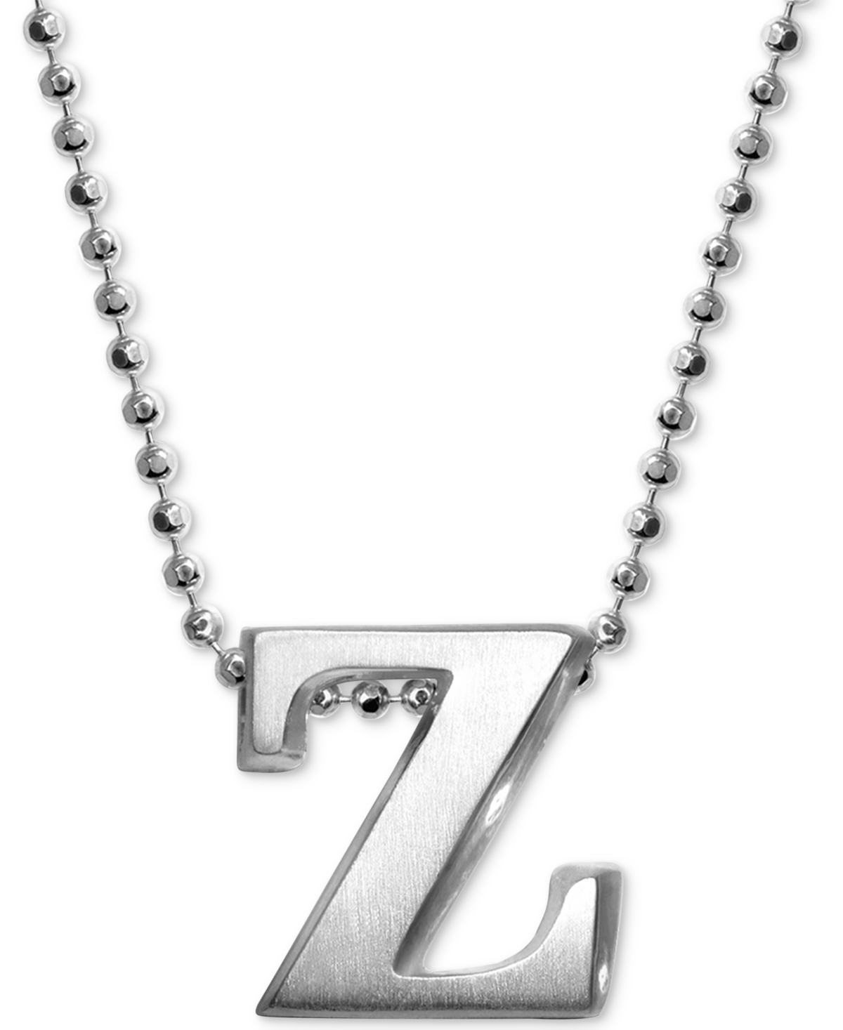 Alex Woo Little Letter by Alex Woo Initial Pendant Necklace in Sterling Silver